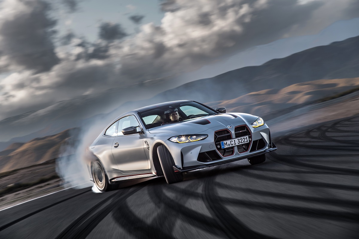 A BMW M4 CSL on a racetrack