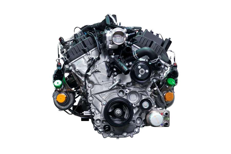 A V6 Ford engine found in the Ford F-150 EcoBoost.