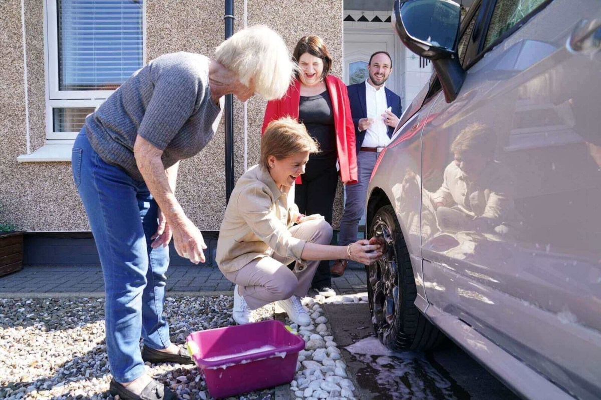 An at-home car wash