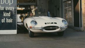 a white jaguar XKE