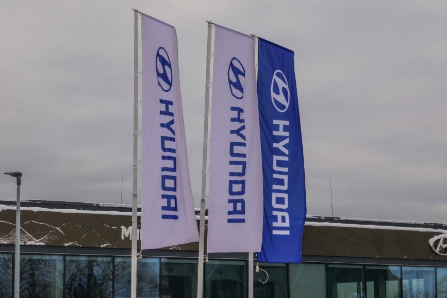 Hyundai Signs at a dealership