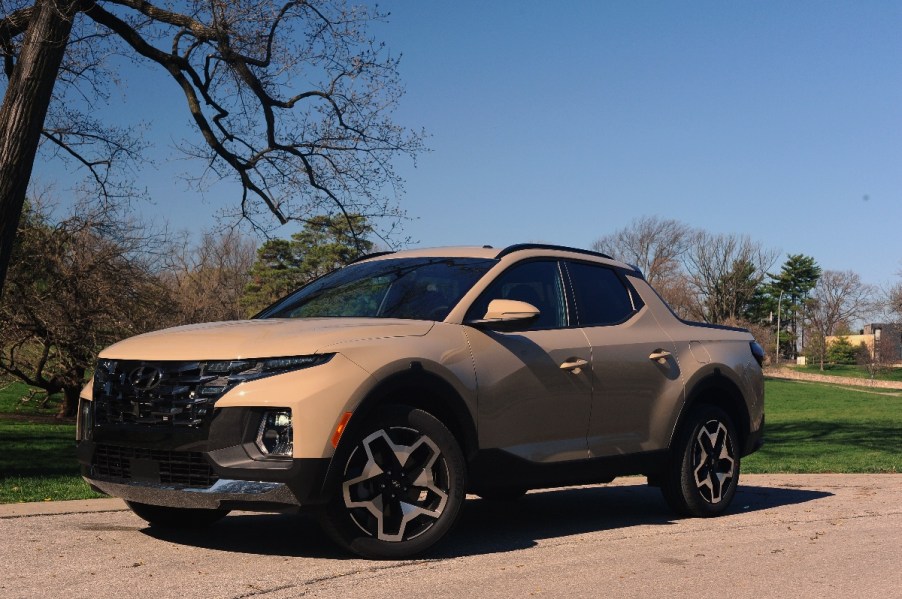 A 2023 Hyundai Santa Cruz Limited AWD is parked as a small truck.