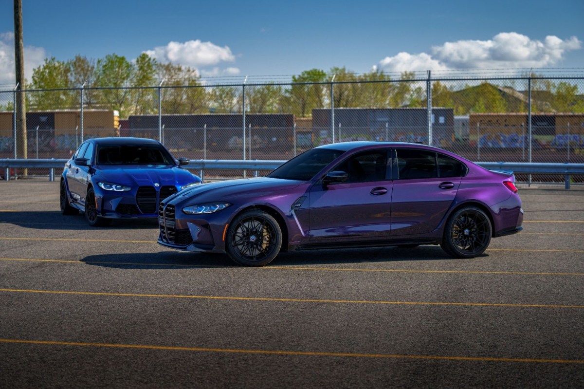 Two BMW M3 sedans