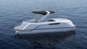 Pure Watercraft first in-house build the Pure Pontoon on the open ocean