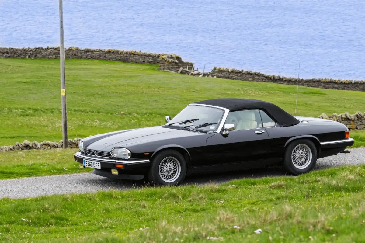 This black Jaguar XJS is a historic and legendary model.