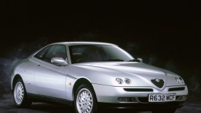 A silver 1998 Alfa GTV press image