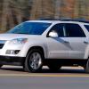 A white 2007 Saturn Outlook full-size SUV model test-driven in Birmingham, Alabama