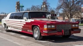 A 1981 Cadillac Fleetwood Limousine Drag car