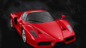 A red 2004 Ferrari Enzo