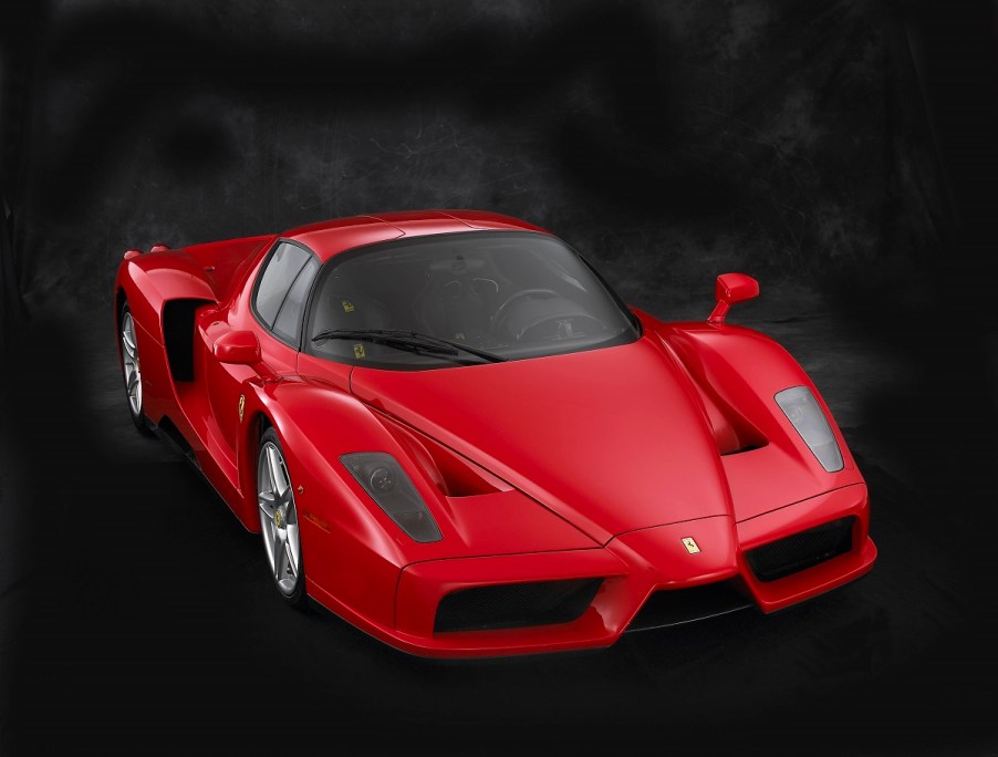 A red 2004 Ferrari Enzo