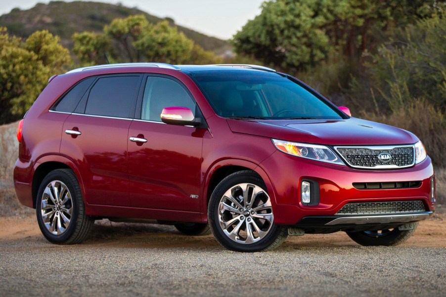 The 2014 Kia Sorento on the road