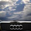 Clouds are reflected on a hood of an Audi A3