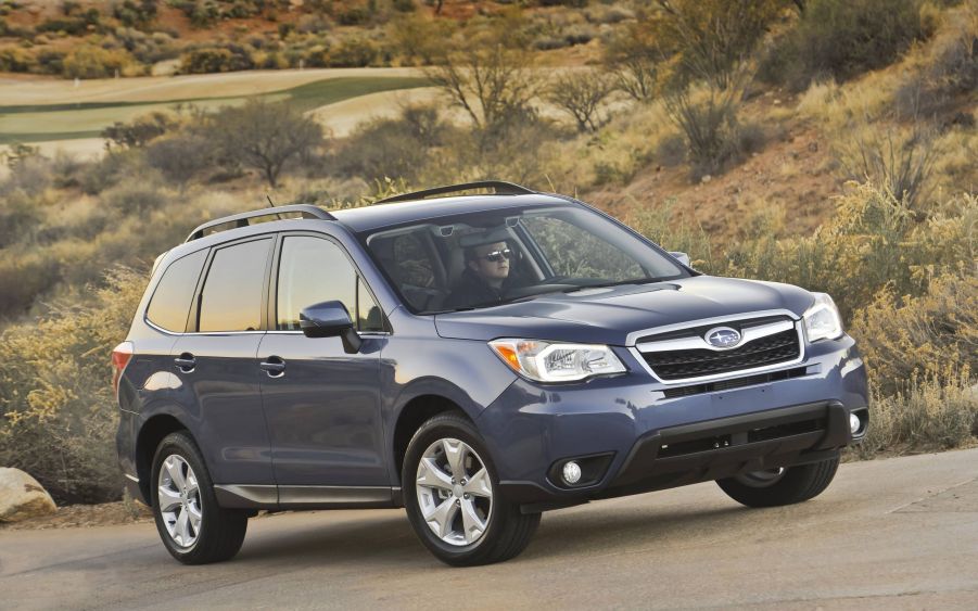 The 2015 Subaru Forester on the road