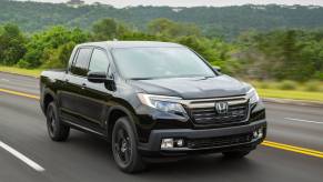 The 2017 Honda Ridgeline on the road