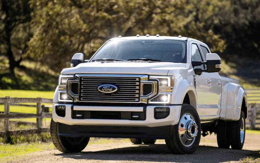 White 2020 Ford F-350 truck