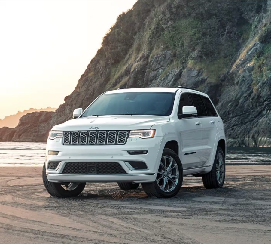 The 2020 Jeep Grand Cherokee on the beach