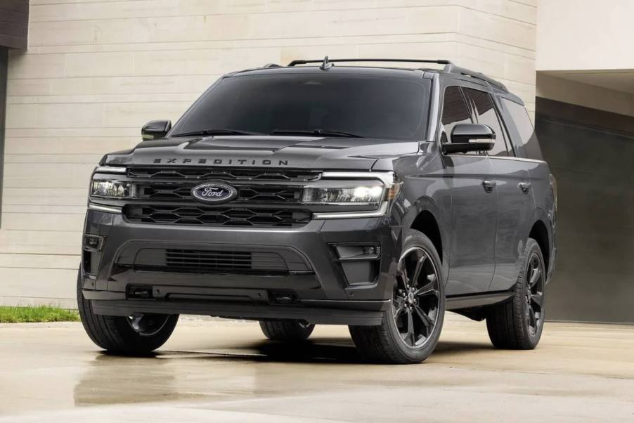 A 2023 Ford Expedition on display