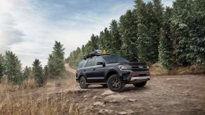 A 2023 Ford Expedition Timberline driving off-road.