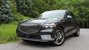 The 2023 Genesis Electrifed GV70 parked on pavement