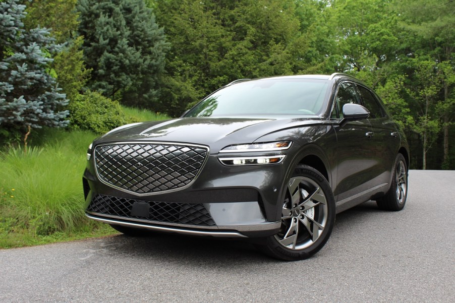 The 2023 Genesis Electrifed GV70 parked on pavement