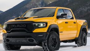 The 2023 Ram Rebel Havoc Edition off-roading in snow