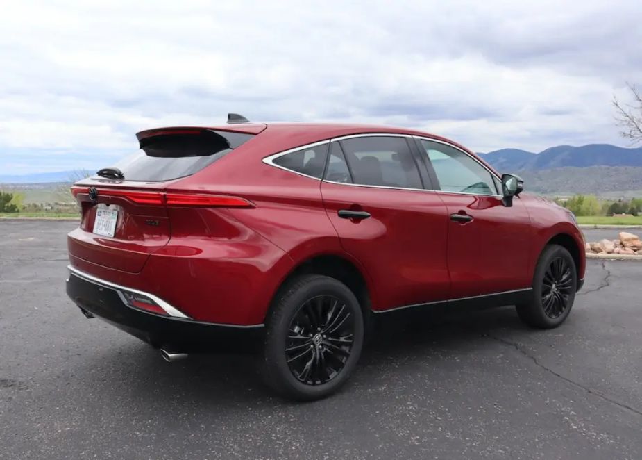 A rear view of the 2023 Toyota Venza