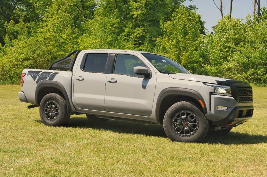 The 2023 Nissan Frontier PRO-4X is a midsize truck that might beat the 2023 Toyota Tacoma TRD Pro.