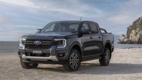 The 2024 Ford Ranger parked in sand