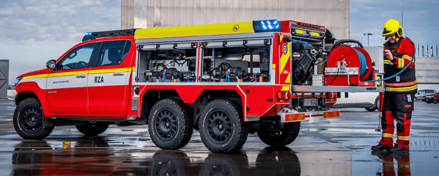 6x6 Firetruck made from a 6x6 Toyota Hilux