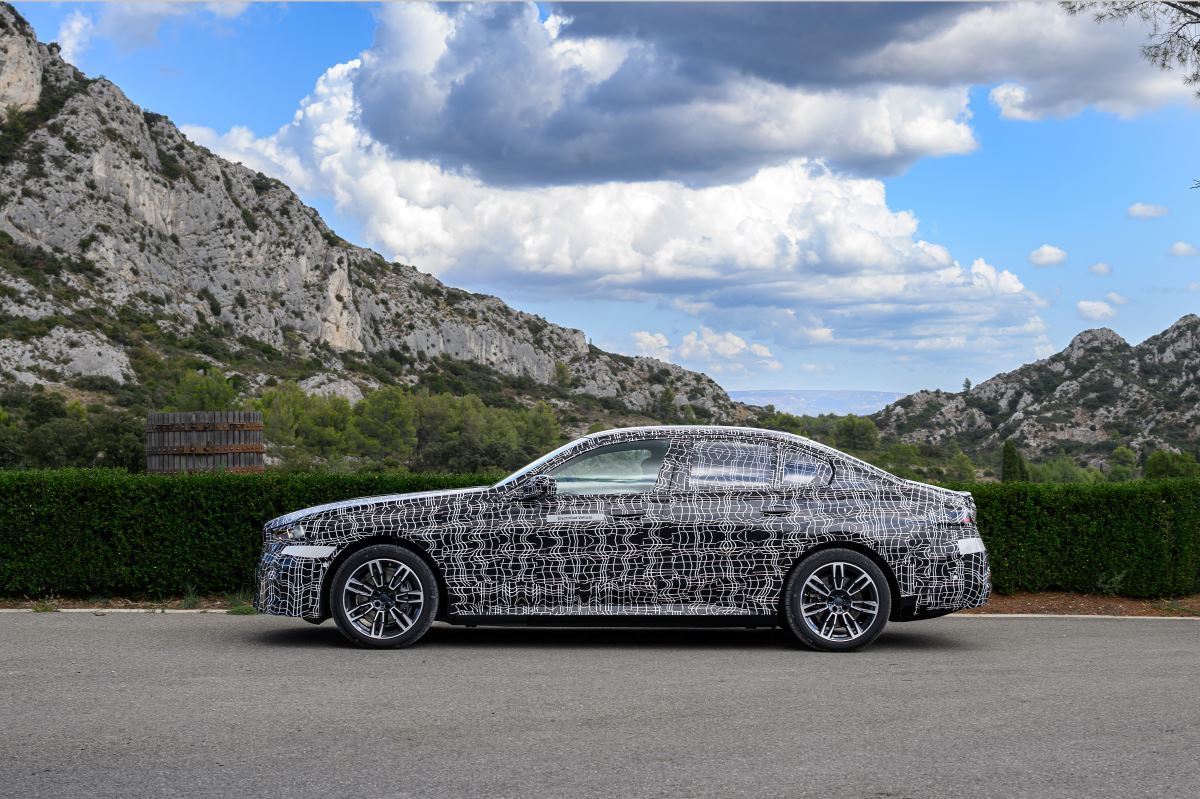 BMW i5 M60 from the side