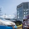 Vehicles on display at a Carvana sales lot.