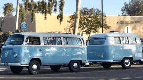 Dub Box mini-camper with matching VW Microbus