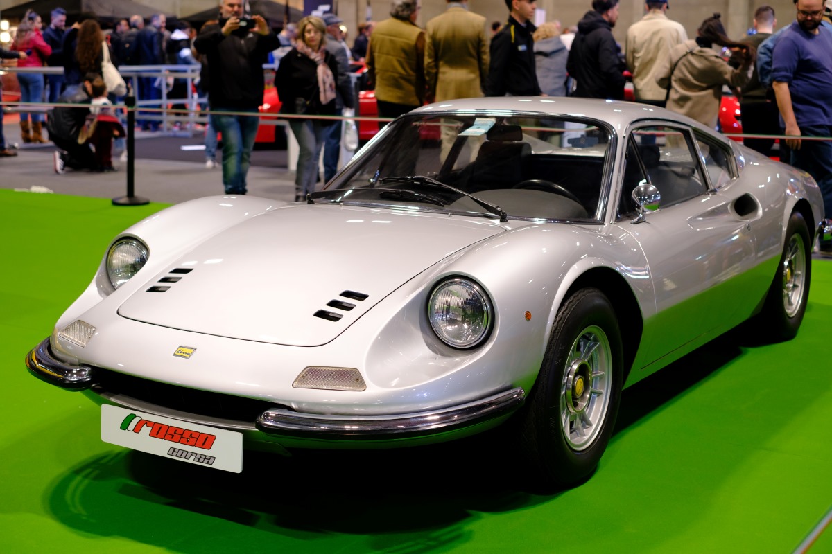 Silver Ferrari Dino 