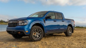 Ford Maverick Tremor parked in the sand