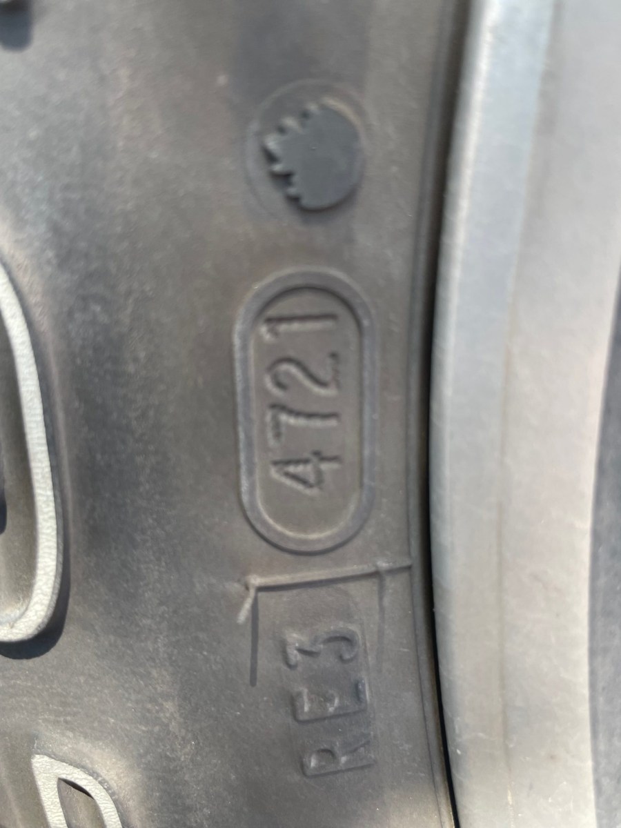 Tires on a Ram truck showing the date code