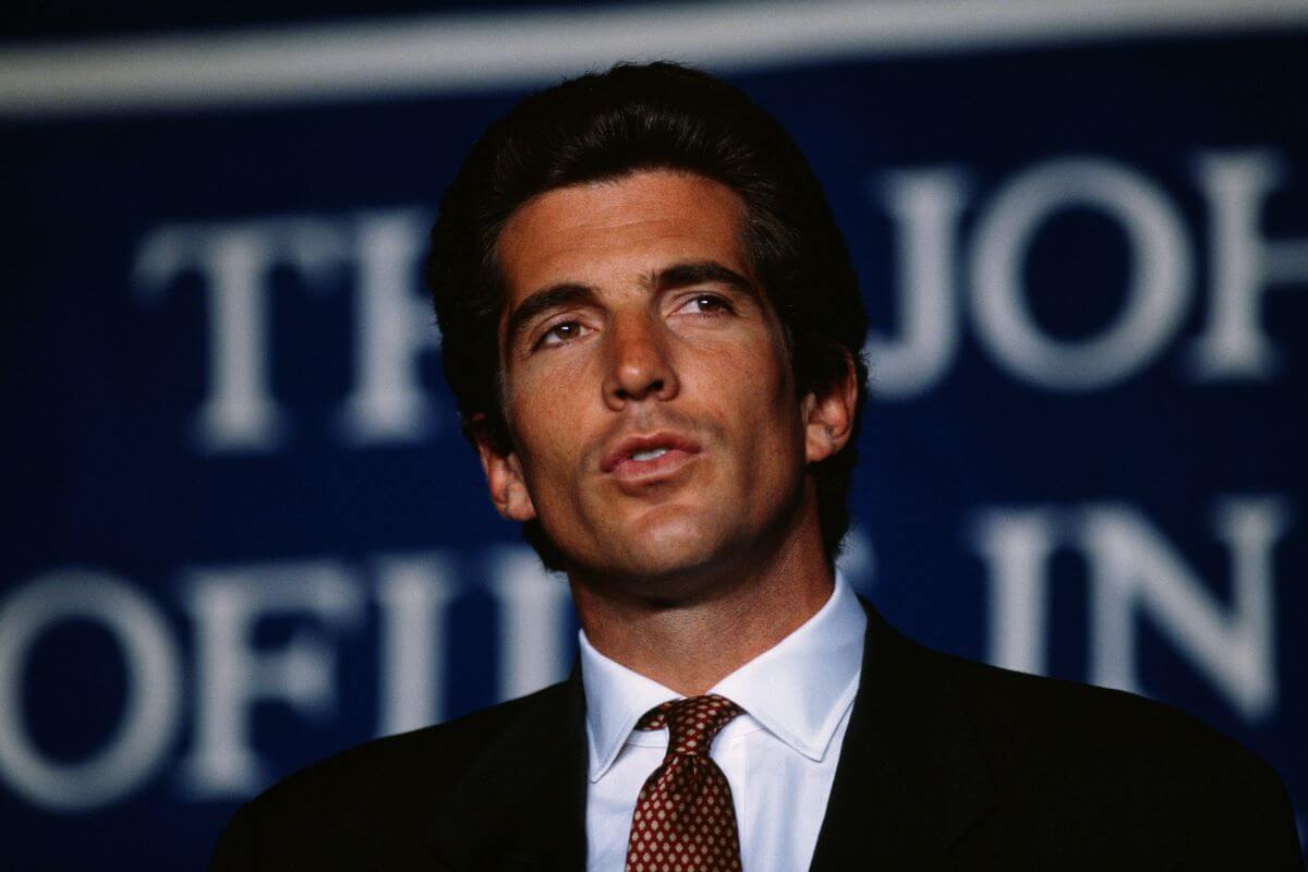 John F. Kennedy Jr. at a ceremony awarding the John Kennedy Prize