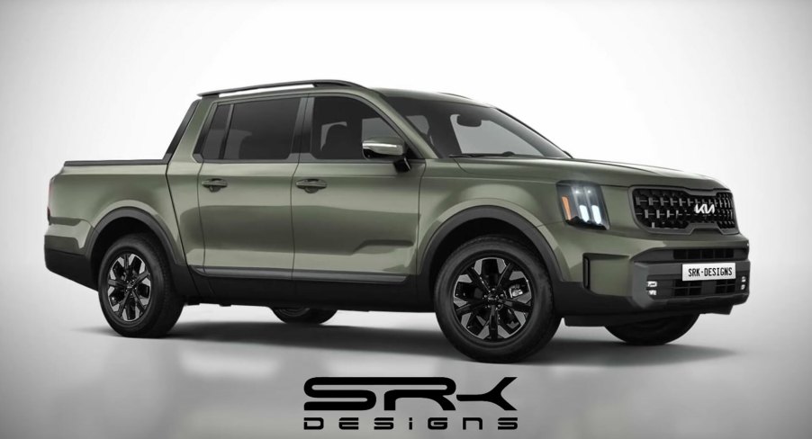 Kia Telluride truck rendering that's based on the Kia Telluride