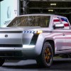 Lordstown Motors Endurance EV pickup with flag