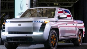 Lordstown Motors Endurance EV pickup with flag