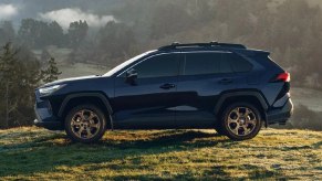 Side view of black 2023 Toyota RAV4 compact SUV