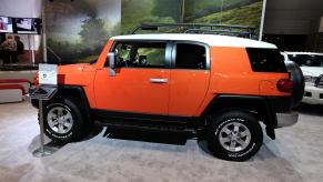 Orange Toyota FJ Cruiser at the 105th Annual Chicago Auto Show