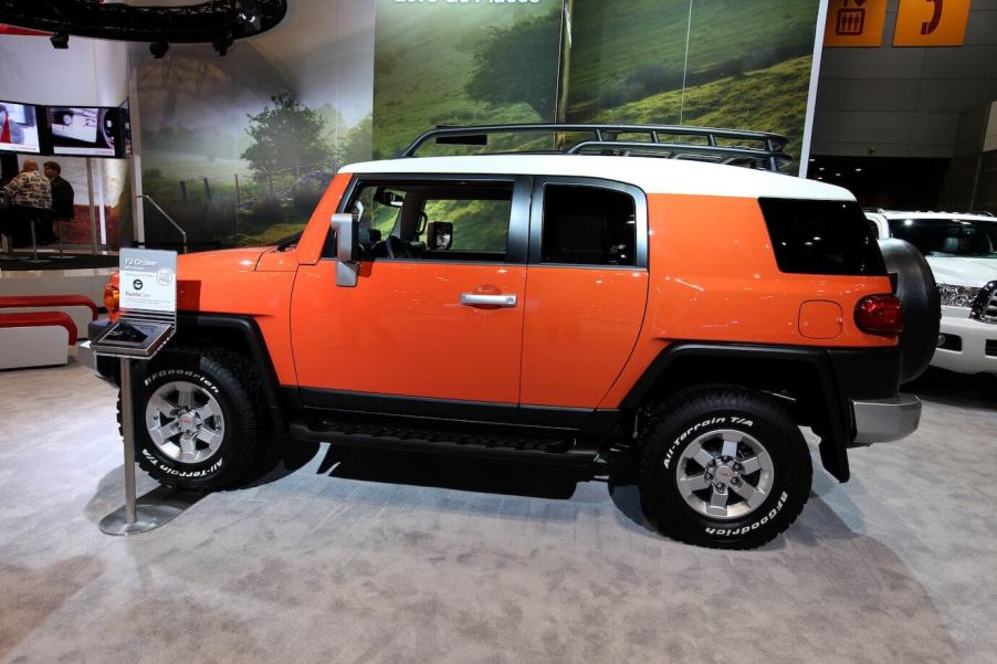 Orange Toyota FJ Cruiser at the 105th Annual Chicago Auto Show