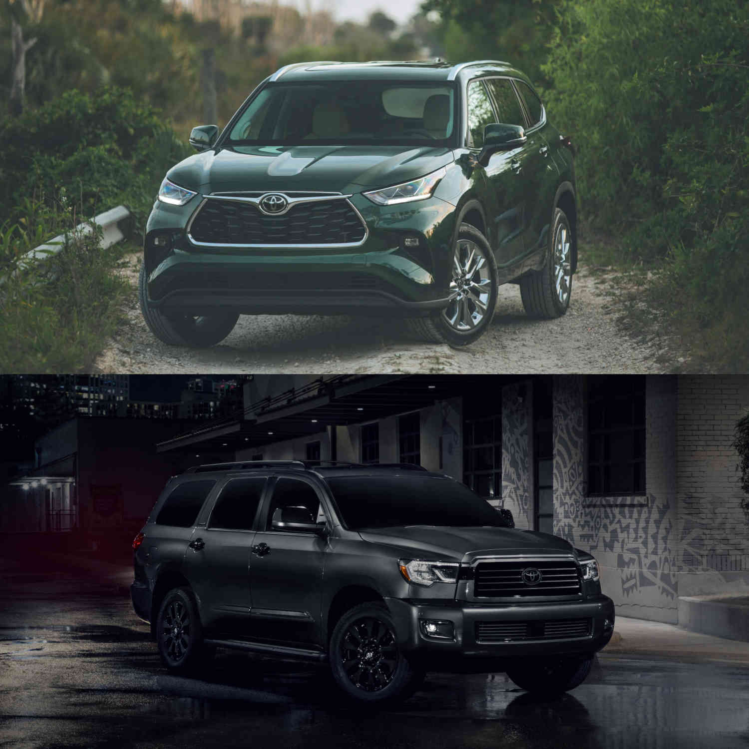 Both the used Toyota Highlander and used Toyota Sequoia seen here are good options