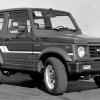 A non-colored image of a Suzuki Samurai off-road SUV model