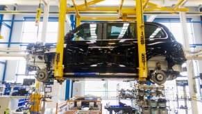 An assembly line for TX electric London cabs at the London EV Co. (LEVC) plant in Coventry, U.K.