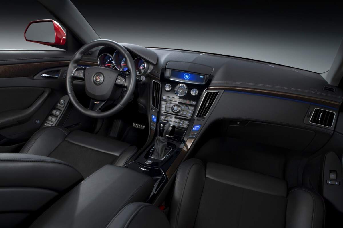 A 2011 Cadillac CTS-V Wagon cockpit