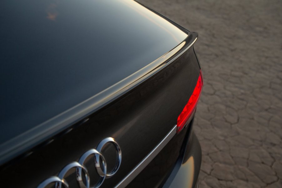 A view of the corner of the trunk on the Audi S4