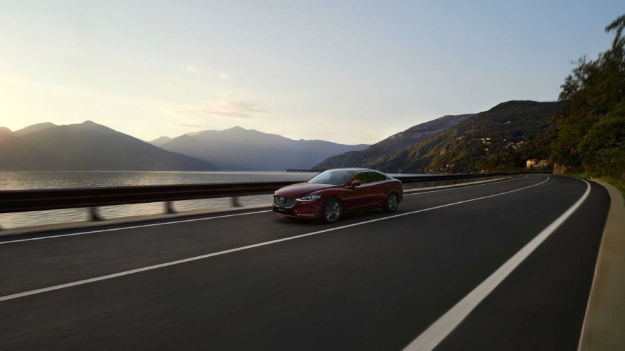 2023 Mazda6 sedan on a coastal road