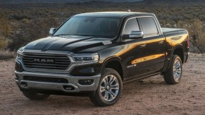 The 2023 Ram 1500 parked in the desert