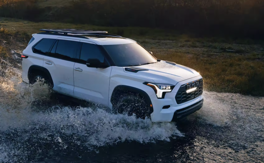 The 2023 Toyota Sequoia fording water